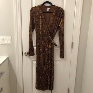 EUC and Other Stories velour wrap dress
